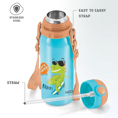 Milton Torque Stainless Steel Kids Straw Bottle 450