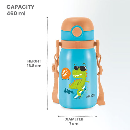 Milton Torque Stainless Steel Kids Straw Bottle 450