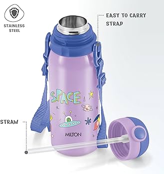 Milton Torque Stainless Steel Kids Straw Bottle 450