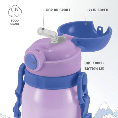 Milton Torque Stainless Steel Kids Straw Bottle 450