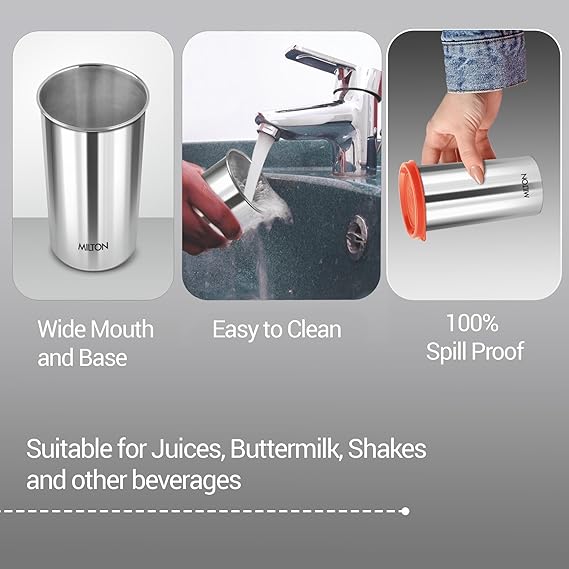 Milton Stainless Steel Tumbler Set Of 2 (Random Color)