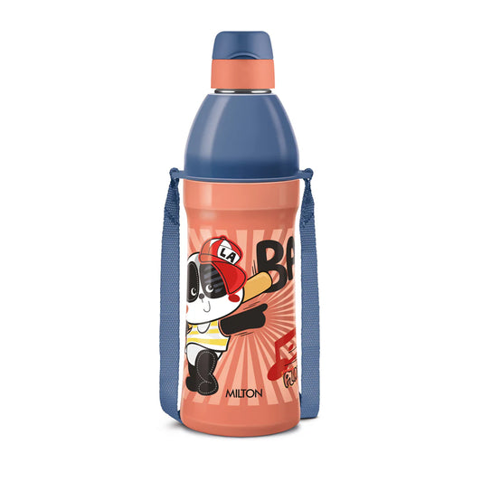 Milton Steel Benny 900 Stainless Steel Bottle - Outside Plastic Inside Stainless Steel with Straw Sipper