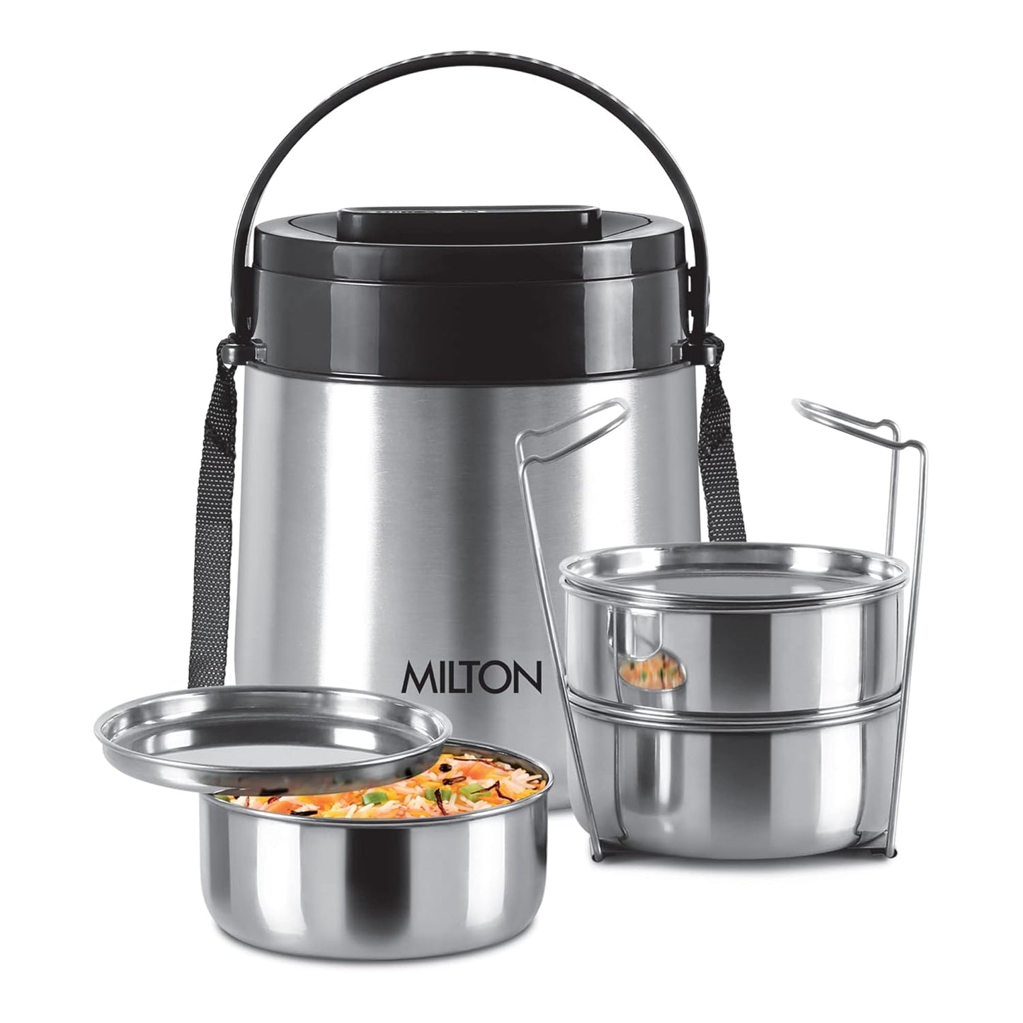 Milton Classic Stainless Steel PU Insulated Lunch Carrier Set of 3