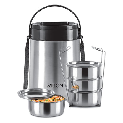 Milton Classic Stainless Steel PU Insulated Lunch Carrier Set of 4