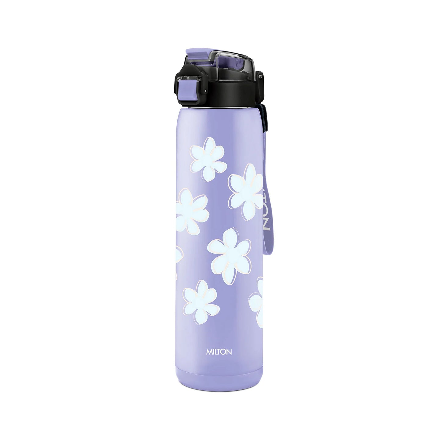 Milton Steel Edge 600 Stainless Steel Bottle - Outside Plastic Inside Stainless Steel (Twin Flow: Gulper Plus Straw Sipper)
