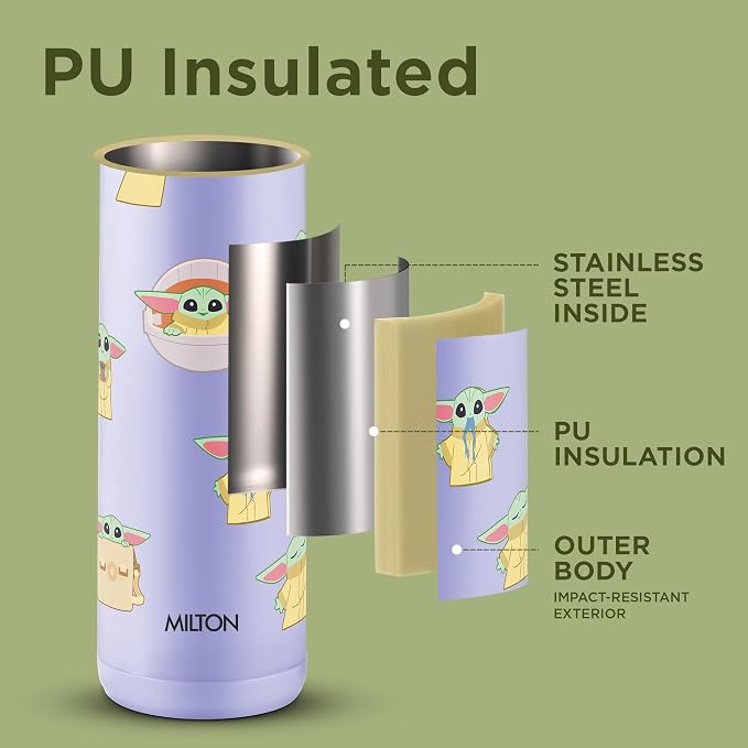 Milton Steel Force 900 Stainless Steel Bottle - Outside Plastic Inside Stainless Steel (Twin Flow: Gulper Plus Straw Sipper)