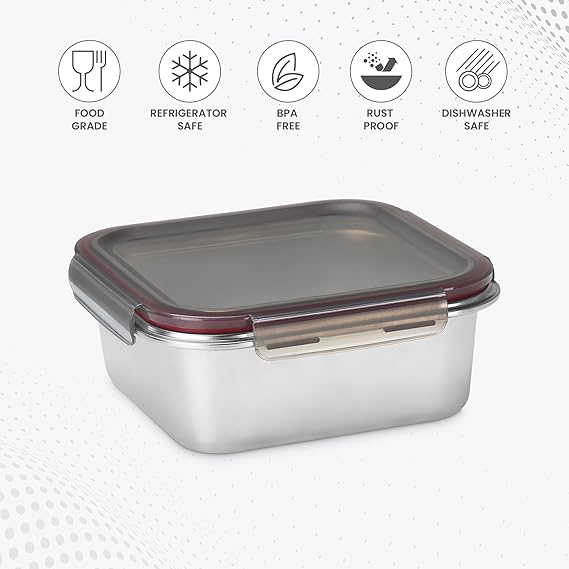 Milton Steel Lock n Store Container Square