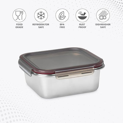 Milton Steel Lock n Store Container Square