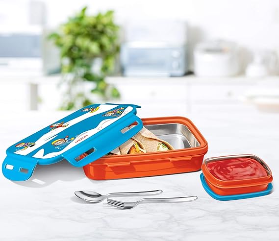 Milton Steely Delux Mini Kids Lunch Box with Inner Container