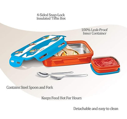 Milton Steely Delux Mini Kids Lunch Box with Inner Container