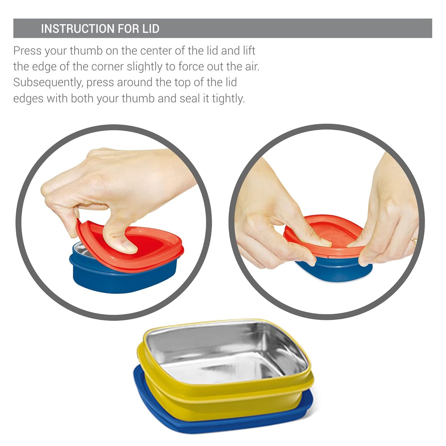 Milton Steely Prime Small Kids Lunch Box with Inner Container
