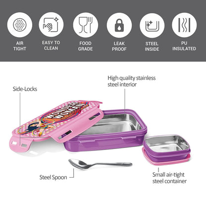 Milton Steely Prime Small Kids Lunch Box with Inner Container