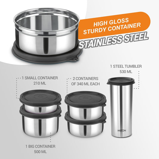 Milton Tasty Lunch Combo Delux with 4 Containers, 1 Tumbler and 1 Bag