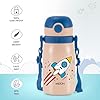 Milton Torque Stainless Steel Kids Straw Bottle 450