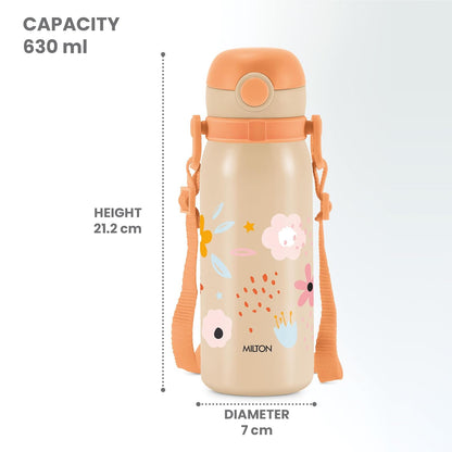 Milton Torque Stainless Steel Kids Straw Bottle 650