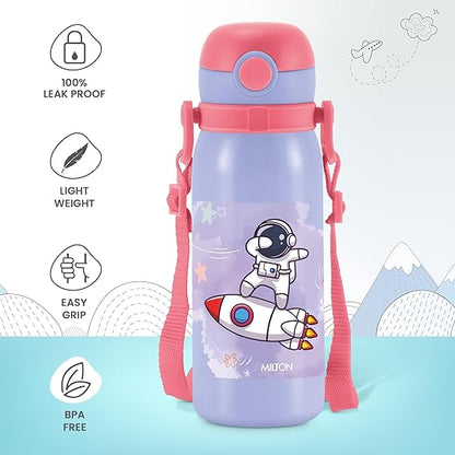 Milton Torque Stainless Steel Kids Straw Bottle 650