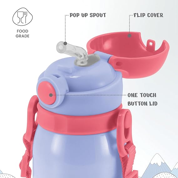 Milton Torque Stainless Steel Kids Straw Bottle 650