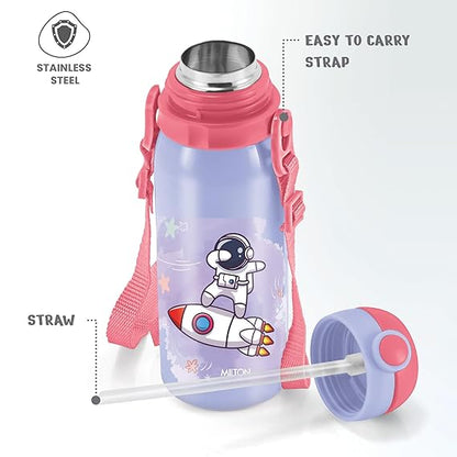 Milton Torque Stainless Steel Kids Straw Bottle 650
