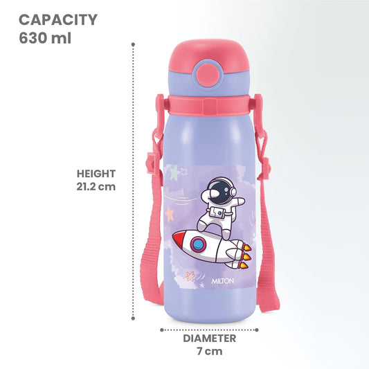 Milton Torque Stainless Steel Kids Straw Bottle 650