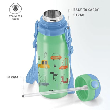 Milton Torque Stainless Steel Kids Straw Bottle 650
