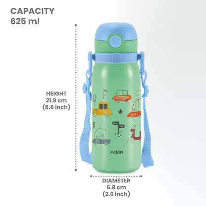 Milton Torque Stainless Steel Kids Straw Bottle 650