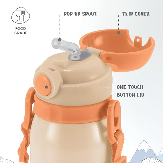 Milton Torque Stainless Steel Kids Straw Bottle 650