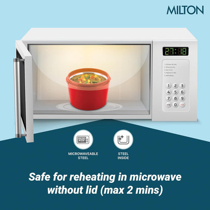 Milton Urban Case Microwavable Lunch Box Outside Plastic, Inside Stainless Steel with Bag