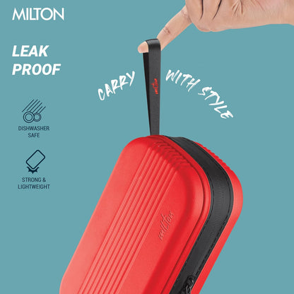 Milton Town Case Microwavable Lunch Box Outside Plastic, Inside Stainless Steel with Bag