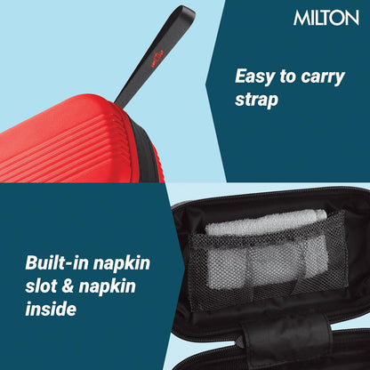 Milton Urban Case Microwavable Lunch Box Outside Plastic, Inside Stainless Steel with Bag