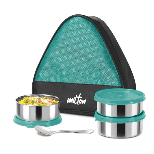 Milton Trident Stainless Steel Lunch Set 3 Container with Bag