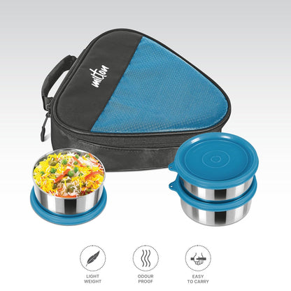 Milton Trident Stainless Steel Lunch Set 3 Container with Bag