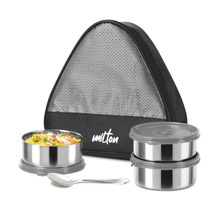 Milton Trident Stainless Steel Lunch Set 3 Container with Bag