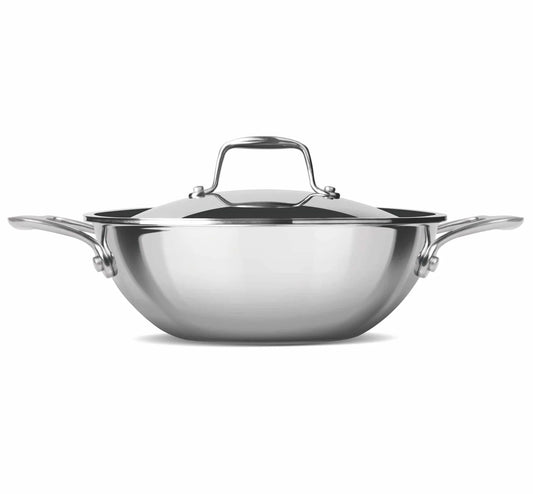 Milton Procook Tri-Ply Steel Kadhai with SS Lid