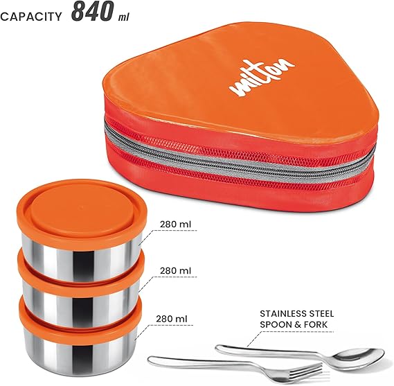 Milton Tryum Lunch Set with 3 Containers and 1 Bag