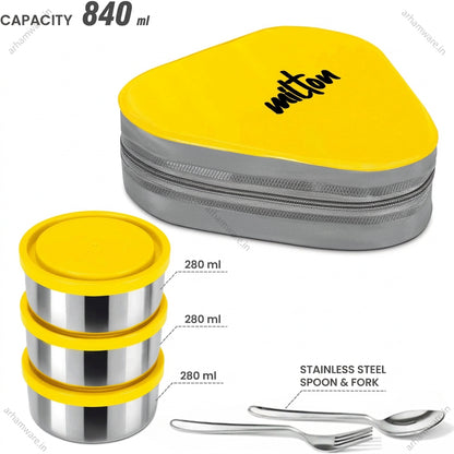 Milton Tryum Lunch Set with 3 Containers and 1 Bag