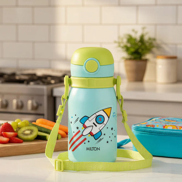 Milton Torque Stainless Steel Kids Straw Bottle 450