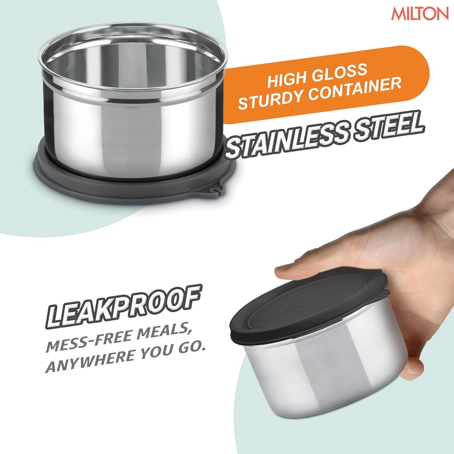 Milton Stack Pack 4 Lunch Set with 4 Stainless Steel Containers and Bag