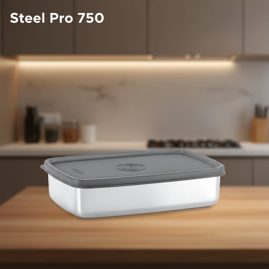 Milton Satinless Steel Pro Rectangular Containers (Random colors)