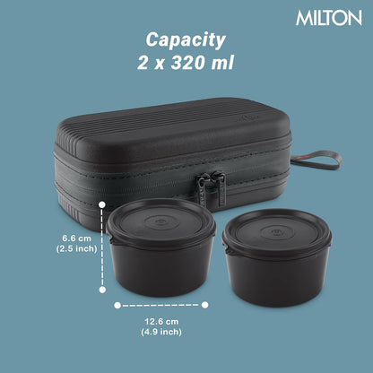 Milton Urban Case Microwavable Lunch Box Outside Plastic, Inside Stainless Steel with Bag