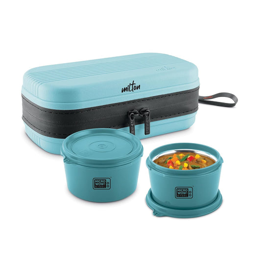 Milton Urban Case Microwavable Lunch Box Outside Plastic, Inside Stainless Steel with Bag
