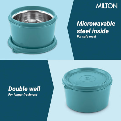 Milton Urban Case Microwavable Lunch Box Outside Plastic, Inside Stainless Steel with Bag