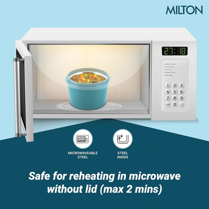Milton Urban Case Microwavable Lunch Box Outside Plastic, Inside Stainless Steel with Bag