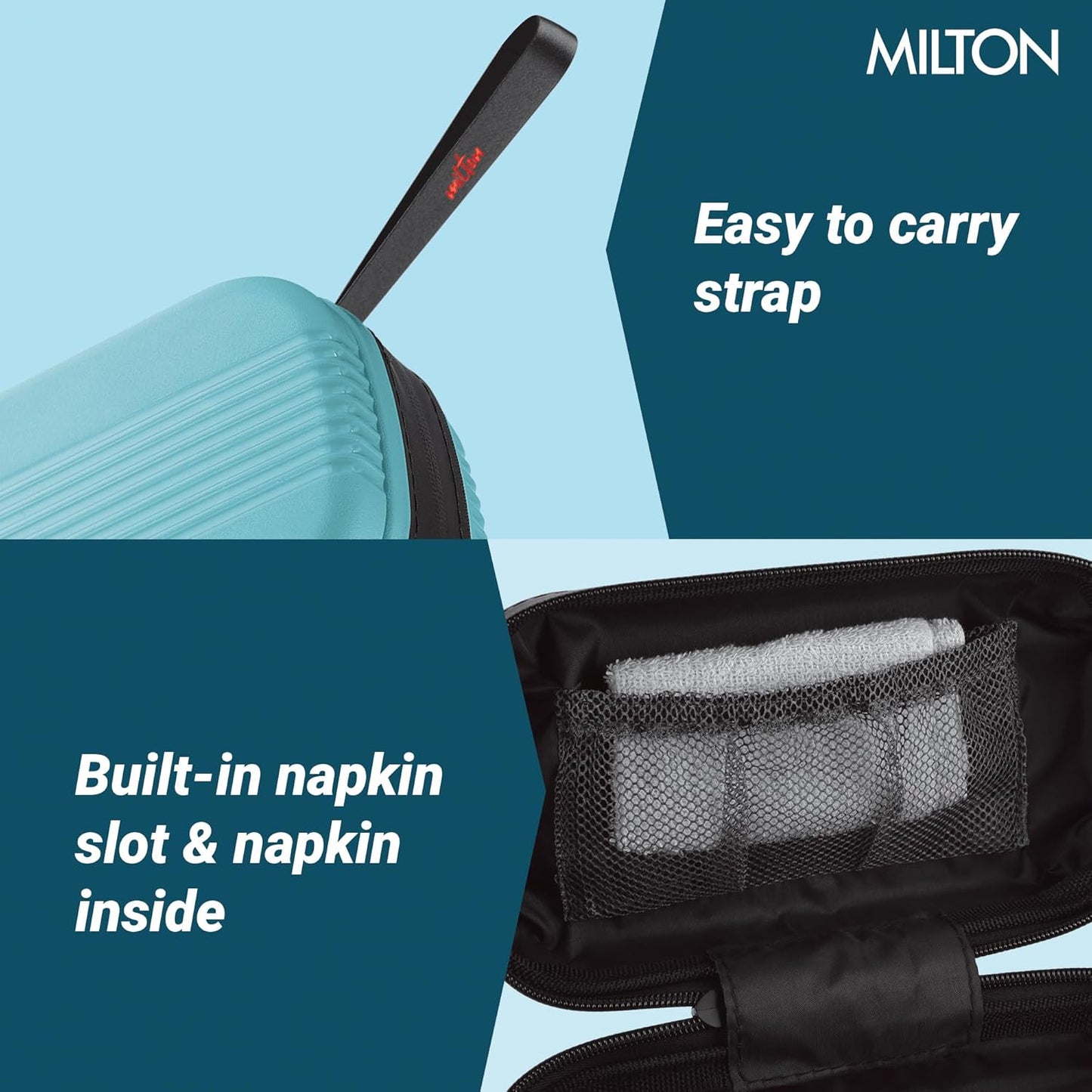 Milton Urban Case Microwavable Lunch Box Outside Plastic, Inside Stainless Steel with Bag