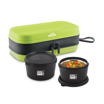 Milton Urban Case Microwavable Lunch Box Outside Plastic, Inside Stainless Steel with Bag