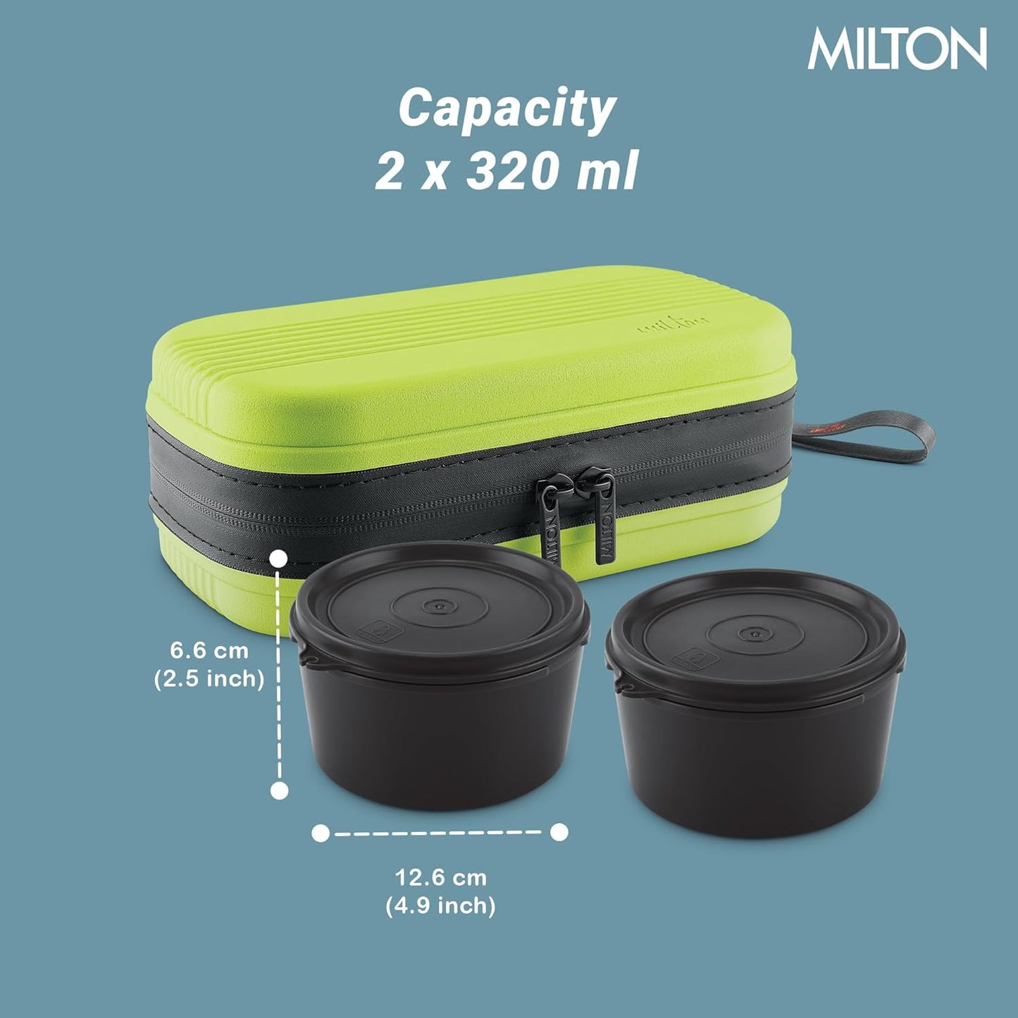 Milton Urban Case Microwavable Lunch Box Outside Plastic, Inside Stainless Steel with Bag