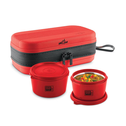 Milton Urban Case Microwavable Lunch Box Outside Plastic, Inside Stainless Steel with Bag