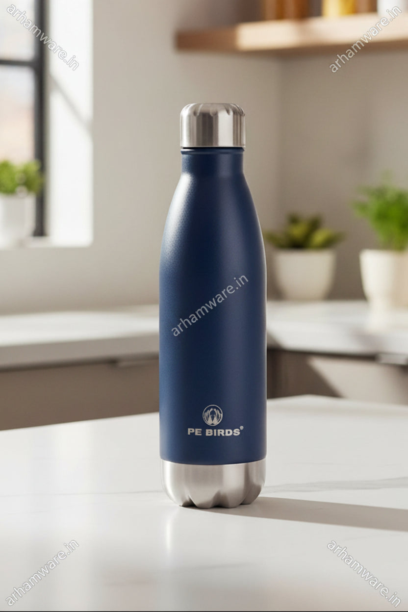 PE Birds Cola 1000 Thermal Vacuum Insulated Steel Cap Bottle