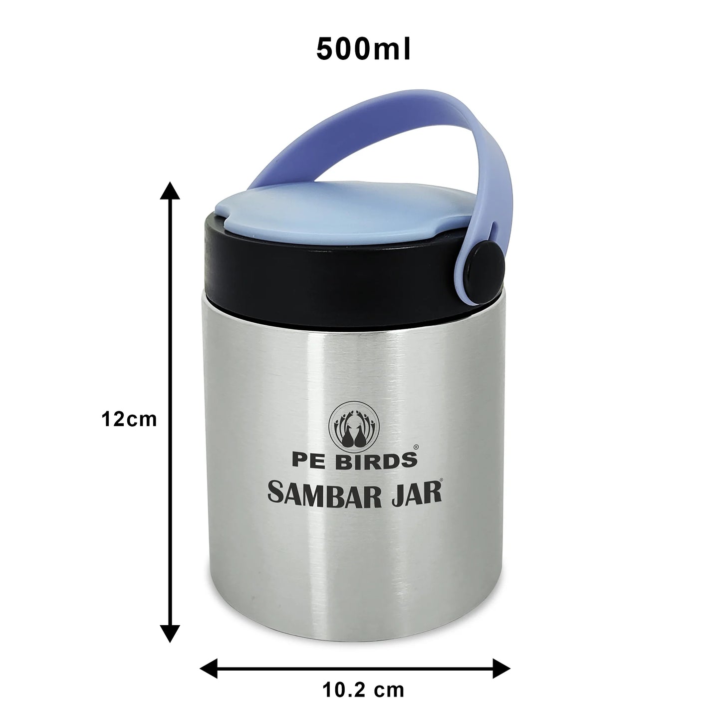 PE Birds Expresso Sambar Jar 500ml Thermal Vacuum Insulated Food Jar