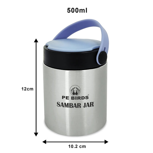 PE Birds Expresso Sambar Jar 500ml Thermal Vacuum Insulated Food Jar