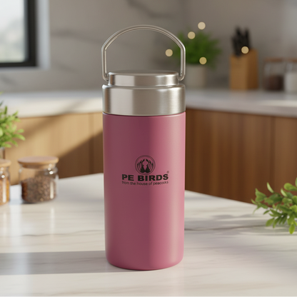 PE Birds Flow Sambar Jar 300ml Thermal Vacuum Insulated Food Jar